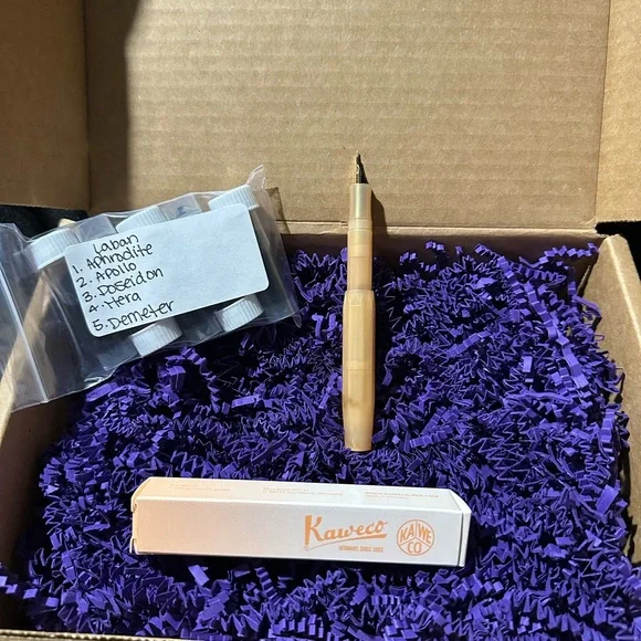 Kaweco Calligraphy Pen with 5 Laban inks New Never been used - Picture 3 of 7